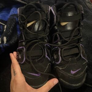 Black and Purple Athletic Shoes